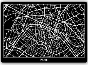 Feeby Wydruk na metalu, plan miasta Pary 70x50 1