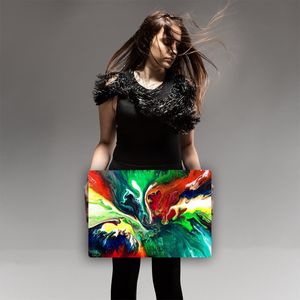 Feeby Wydruk na metalu, płynna abstrakcj 40x30 3