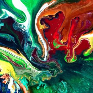 Feeby Wydruk na metalu, płynna abstrakcj 40x30 4