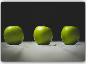 Feeby Wydruk na metalu, trzy zielone jabłk 70x50 1