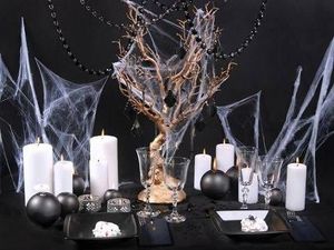 Party Deco Sieć pajęcza z 2 pająkami - Pajęczyna Halloween - 60 g. uniwersalny 3