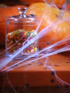 Party Deco Sieć pajęcza z 2 pająkami - Pajęczyna Halloween - 60 g. uniwersalny 5