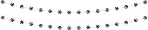 Dekoracja świąteczna Party Deco Girlanda Śnieżynki czarne - 180 cm - 2 szt. uniwersalny 1