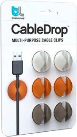 Organizer BlueLounge CableDrop uchwyty na kabel 6 szt. stonowane (CD-MT-EU) 2