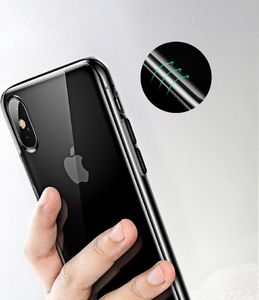 Baseus Baseus Transparent Key usztywnione etui z żelową ramką iPhone XS Max czarny (WIAPIPH65-QA01) uniwersalny 11
