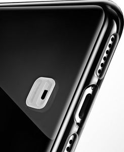 Baseus Baseus Transparent Key usztywnione etui z żelową ramką iPhone XS Max czarny (WIAPIPH65-QA01) uniwersalny 12