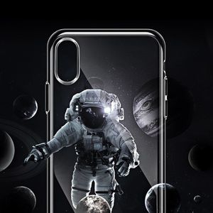 Baseus Baseus Transparent Key usztywnione etui z żelową ramką iPhone XS Max czarny (WIAPIPH65-QA01) uniwersalny 16