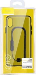 Baseus Baseus Transparent Key usztywnione etui z żelową ramką iPhone XS Max czarny (WIAPIPH65-QA01) uniwersalny 17