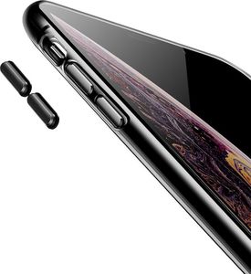 Baseus Baseus Transparent Key usztywnione etui z żelową ramką iPhone XS Max czarny (WIAPIPH65-QA01) uniwersalny 2