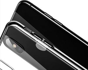 Baseus Baseus Transparent Key usztywnione etui z żelową ramką iPhone XS Max czarny (WIAPIPH65-QA01) uniwersalny 9