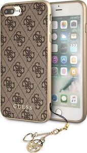 Guess Guess GUHCI8LGF4GBR iPhone 7/8 Plus brownn/brązowy hard case 4G Charms Collection uniwersalny 1