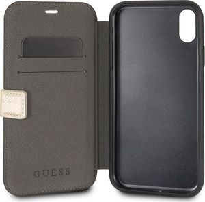 Guess Guess GUFLBKPXIGLGO iPhone X/Xs gold /złoty book Iridescent uniwersalny 3