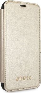 Guess Guess GUFLBKPXIGLGO iPhone X/Xs gold /złoty book Iridescent uniwersalny 4