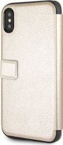 Guess Guess GUFLBKPXIGLGO iPhone X/Xs gold /złoty book Iridescent uniwersalny 5