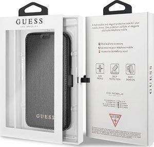Guess Guess GUFLBKPXIGLBK iPhone X/Xs black /czarny book Iridescent uniwersalny 6