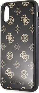 Guess Guess GUHCPXTGGPBK iPhone X/Xs czarny /black hard case Peony G Double Layer Glitter uniwersalny 3
