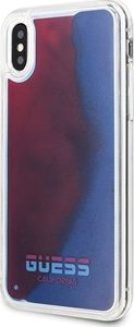 Guess Guess GUHCPXGLCRE iPhone X/Xs czerwony /red hard case California Glow in the dark uniwersalny 2