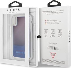 Guess Guess GUHCPXGLCRE iPhone X/Xs czerwony /red hard case California Glow in the dark uniwersalny 7
