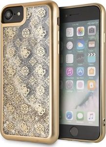 Guess GUHCI8PEOLGGO iPhone 7/8 złoty /gold hard case 4G Peony Liquid Glitter uniwersalny 1