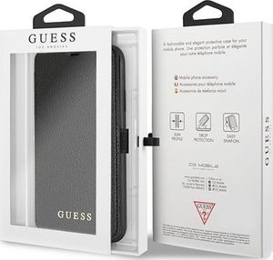 Guess Guess GUFLBKI65IGLBK iPhone Xs Max black /czarny book Iridescent uniwersalny 6
