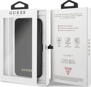 Guess Guess GUFLBKI61IGLBK iPhone Xr black /czarny book Iridescent uniwersalny 6