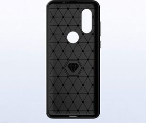 Hurtel Carbon Case elastyczne etui pokrowiec Motorola One Vision czarny uniwersalny 6