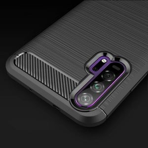 Hurtel Carbon Case elastyczne etui pokrowiec Huawei Honor 20 / 20 Pro czarny uniwersalny 5