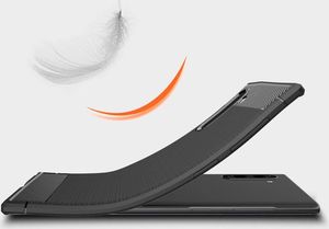 Hurtel Carbon Case elastyczne etui pokrowiec Samsung Note 10 czarny uniwersalny 3