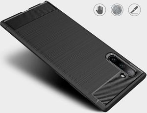 Hurtel Carbon Case elastyczne etui pokrowiec Samsung Note 10 czarny uniwersalny 6