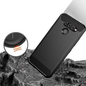 Hurtel Carbon Case elastyczne etui pokrowiec LG Q60 czarny uniwersalny 3