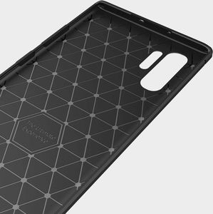 Hurtel Carbon Case elastyczne etui pokrowiec Samsung Galaxy Note 10 Plus niebieski uniwersalny 3