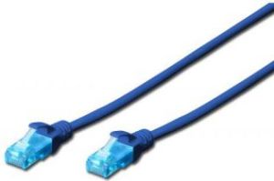 Digitus Patch cord U/UTP kat.5e PVC 1m niebieski 1