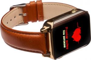 Smartwatch Garett GPS Classic Złoty Brązowy 2