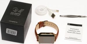 Smartwatch Garett GPS Classic Złoty Brązowy 4