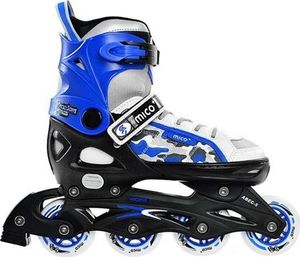 Rolki Mico Rider II 2w1 z wymienną płozą regulowane niebieskie r. 33-36 1