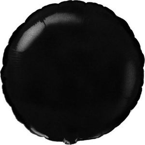 FLX Balon foliowy okrągły czarny - 46 cm - 1 szt. uniwersalny 1