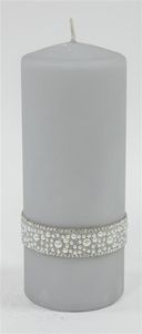 Świeca Ozdobna Perłowy Szary 2