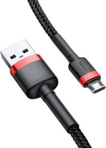 Kabel USB Baseus USB-A - microUSB 3 m Czarno-czerwony (CAMKLF-H91) 2