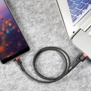 Kabel USB Baseus USB-A - USB-C 3 m Czarno-czerwony (CATKLF-U91) 12