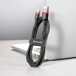 Kabel USB Baseus USB-A - USB-C 3 m Czarno-czerwony (CATKLF-U91) 5