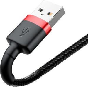 Kabel USB Baseus USB-A - Lightning 3 m Czarno-czerwony (CALKLF-R91) 4