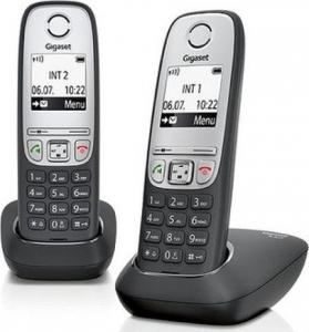 Telefon stacjonarny Gigaset A415 Duo Czarno-srebrny 1