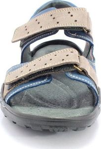 Kent KENT 295 SZARY-NIEBIESKI - Męskie sandały skórzane 41 8