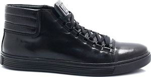 Kent KENT 304 CZARNE - Skórzane trampki za kostkę 44 2