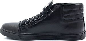 Kent KENT 304 CZARNE - Skórzane trampki za kostkę 44 3