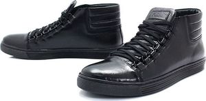 Kent KENT 304 CZARNE - Skórzane trampki za kostkę 44 4