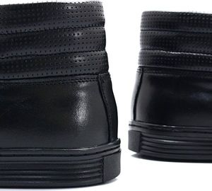 Kent KENT 304 CZARNE - Skórzane trampki za kostkę 44 8