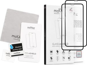 moVear Szkło Hartowane 2.5D pełne na iPhone Xs Max Pyłoszczelne Full GlueMOVEAR Standard 2