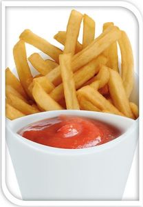 Excellent Houseware Stojak / kubek na frytki, przekąski + sos, dip uniwersalny 2