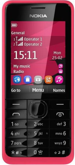 Telefon komórkowy Nokia 301 Dual SIM Red 1